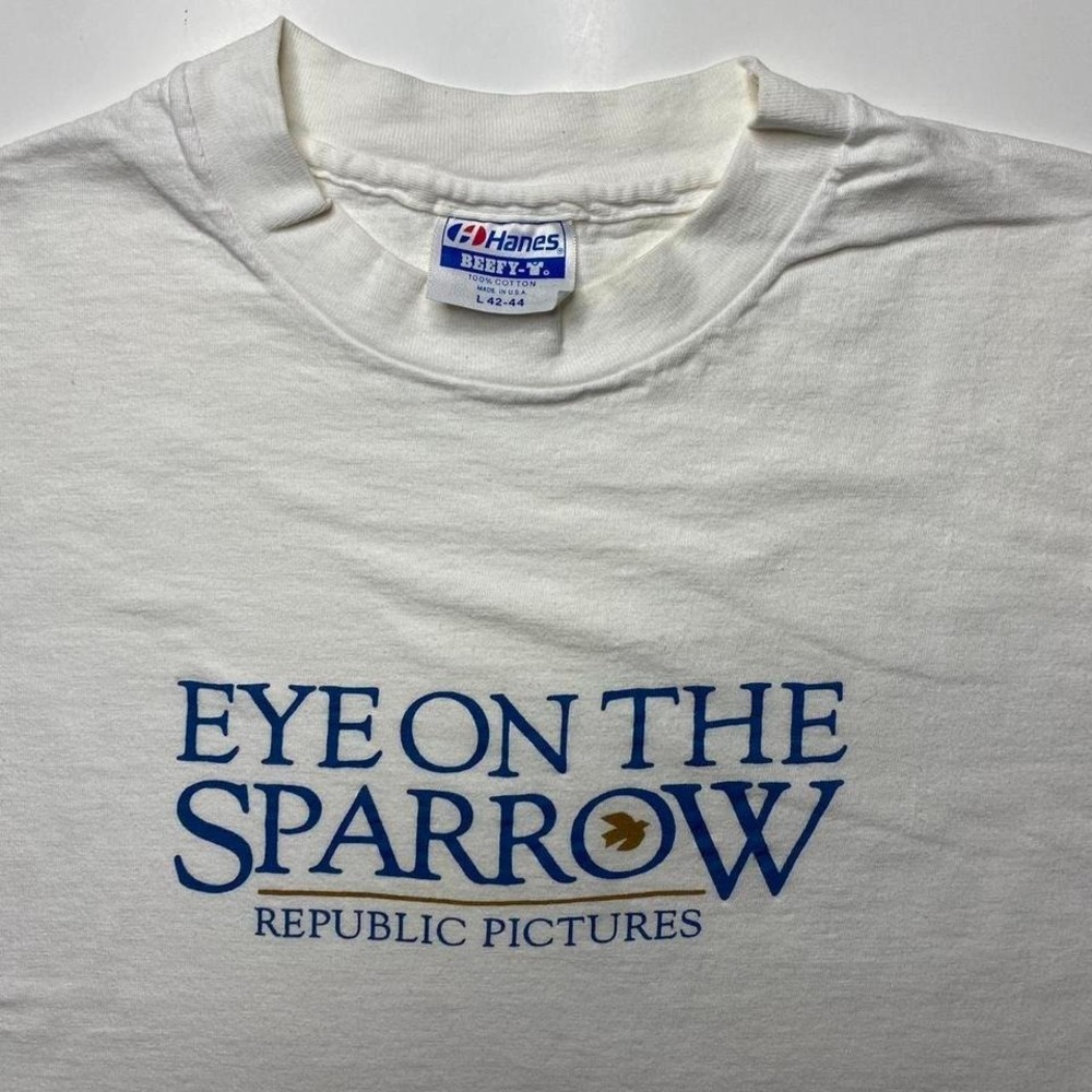 Vintage 80s Eye on the Sparrow‎ Republic Pictures movie film shirt